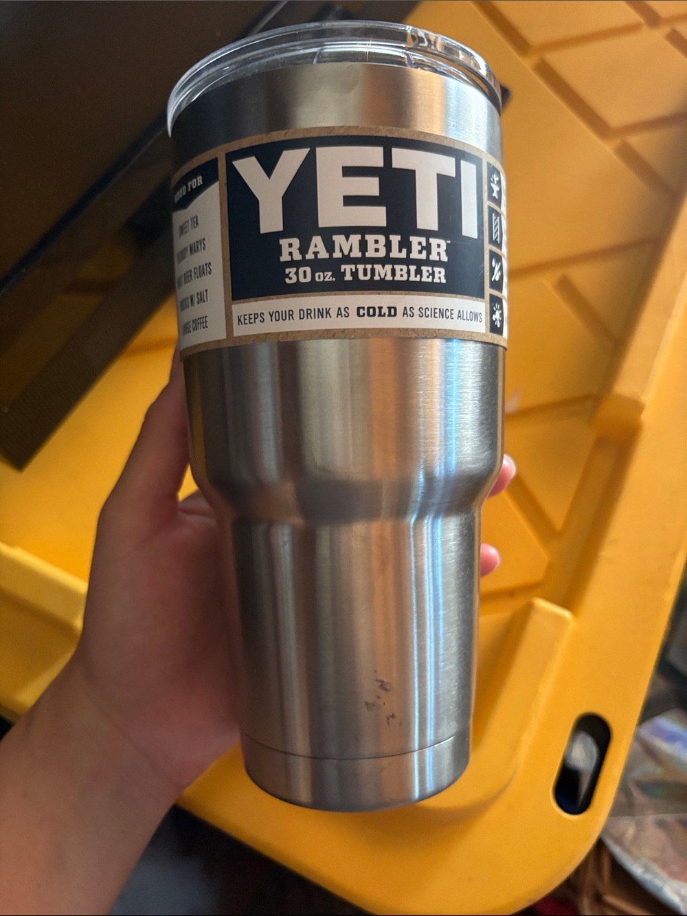 Yeti Clear Plastic Lid with Transparent Finish
